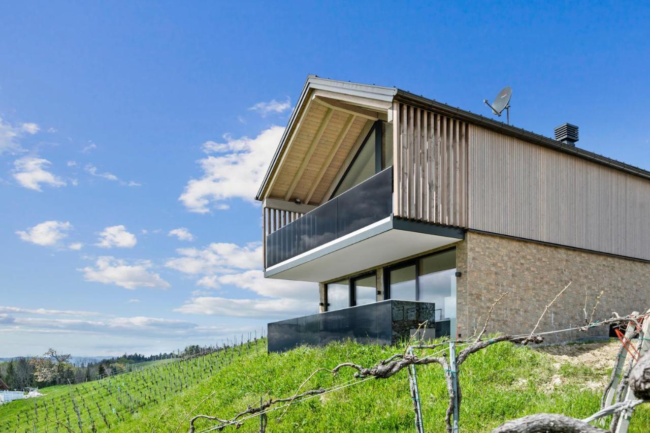 Luxus Chalet Max Glanz an der Weinstraße Exterior foto